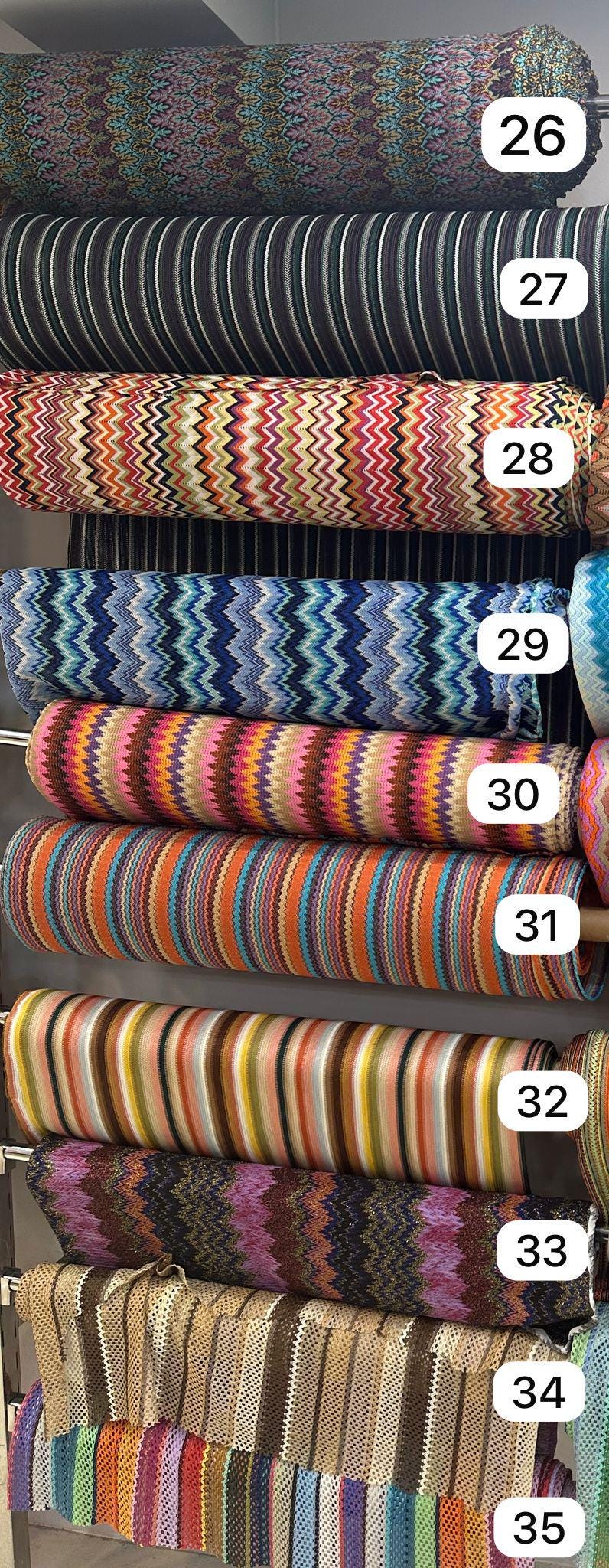 53 Different Design, Zigzag Knit Jersey fabric,Luxury Fabric, Beach Dress - Whotex Online Fabric Store