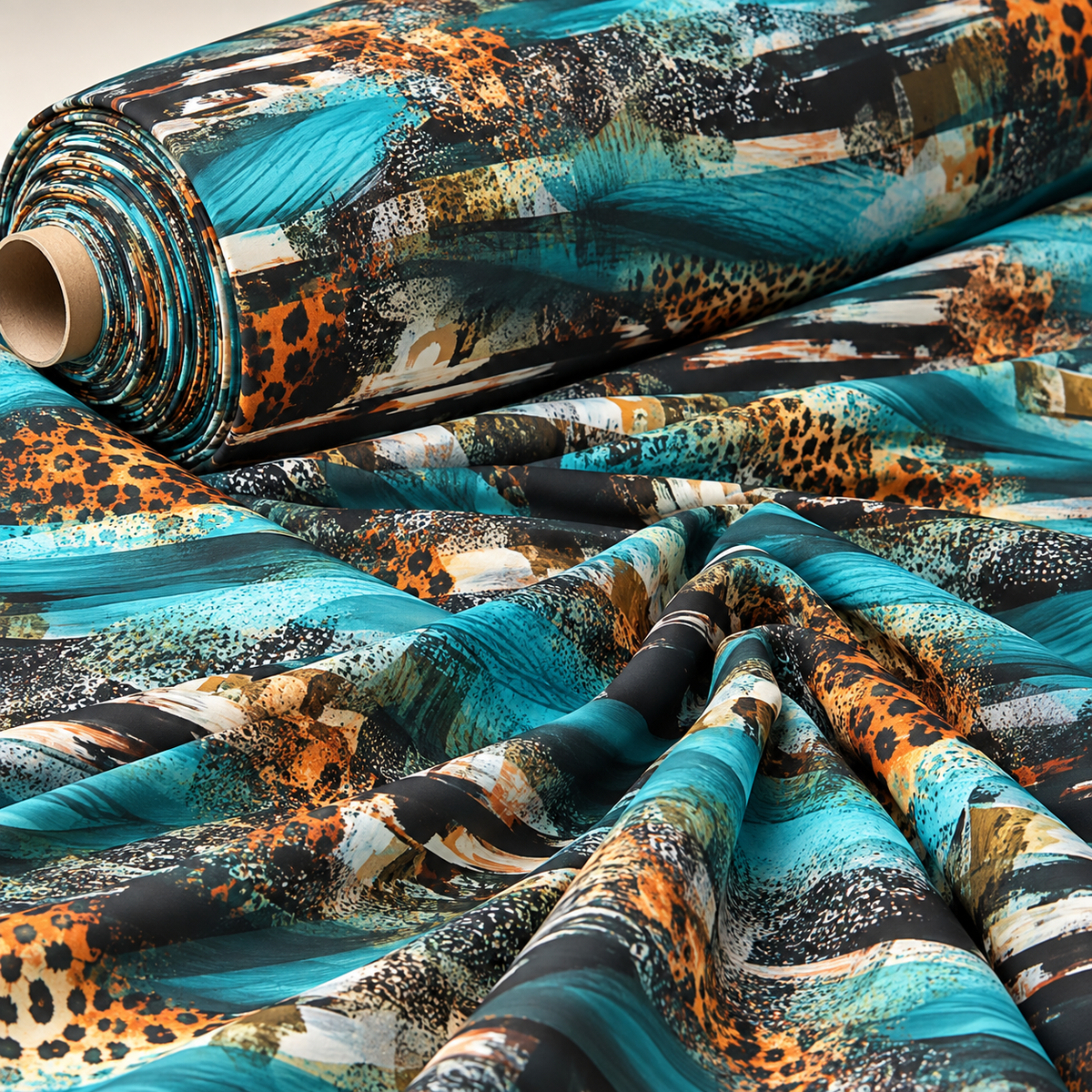 Abstract Animal Print Fabric by the Metre