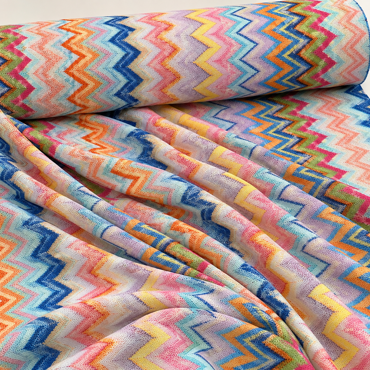 Pastel Zigzag Fabric by the Metre