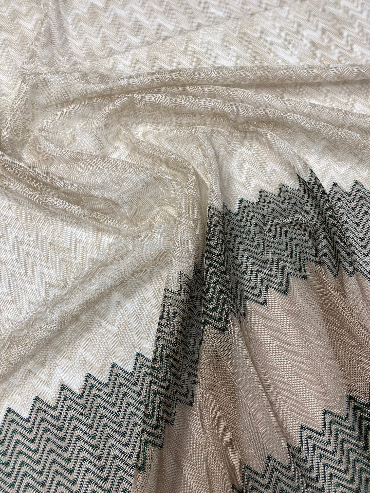 Sheer Nude Mesh Knit Fabric by the Metre