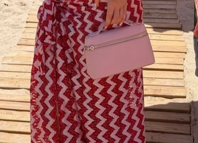 Red Chevron Fabric by the Metre