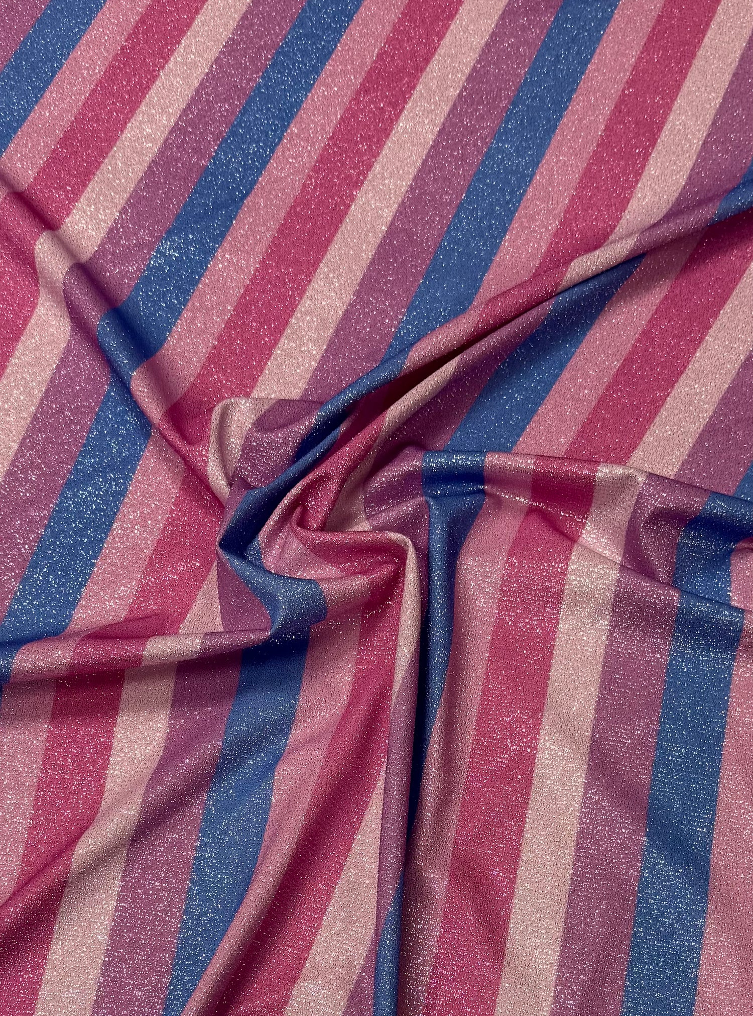 Lurex Striped Glitter Fabric by the Metre