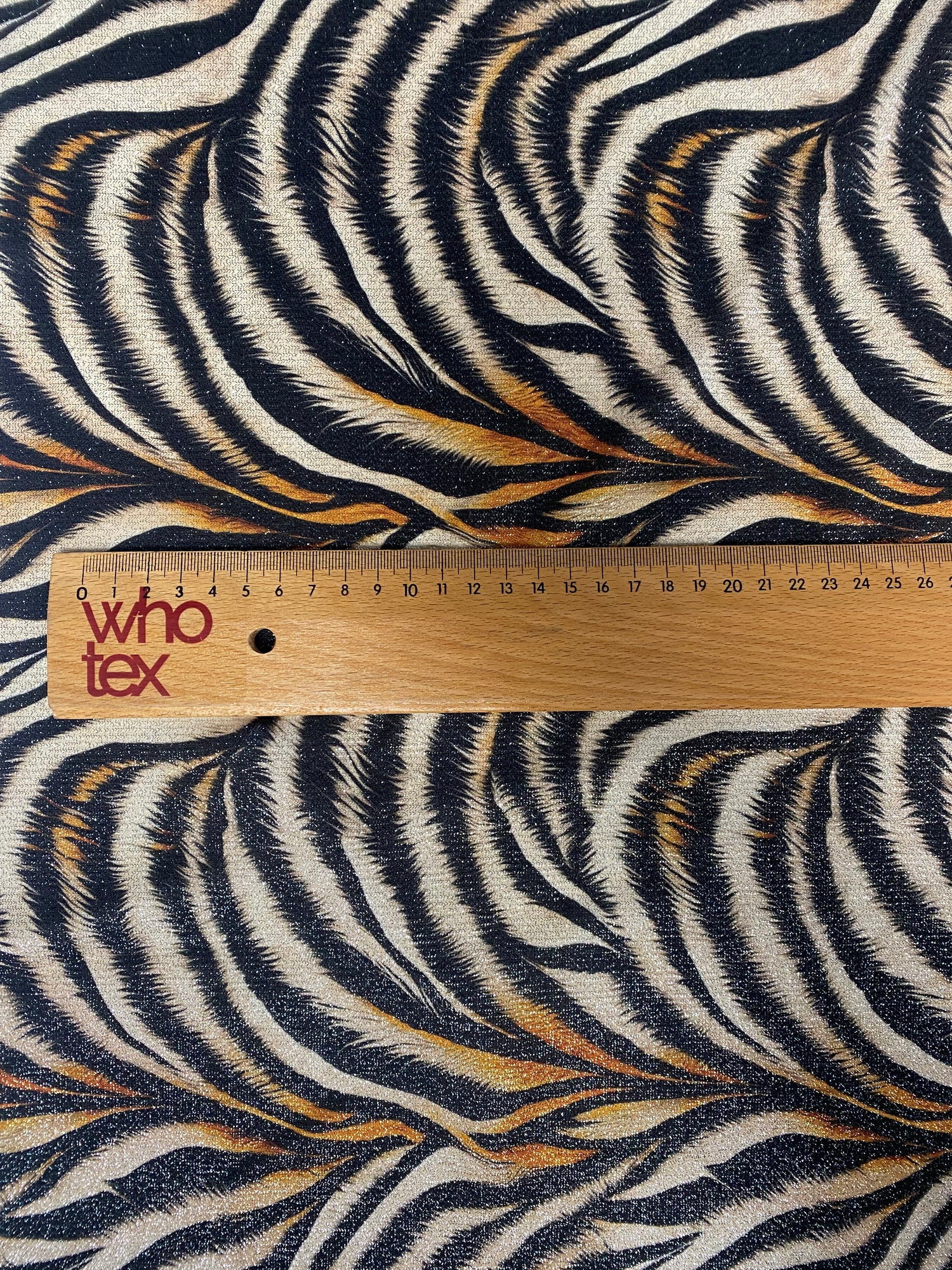 Gold Lurex Tiger Fabric