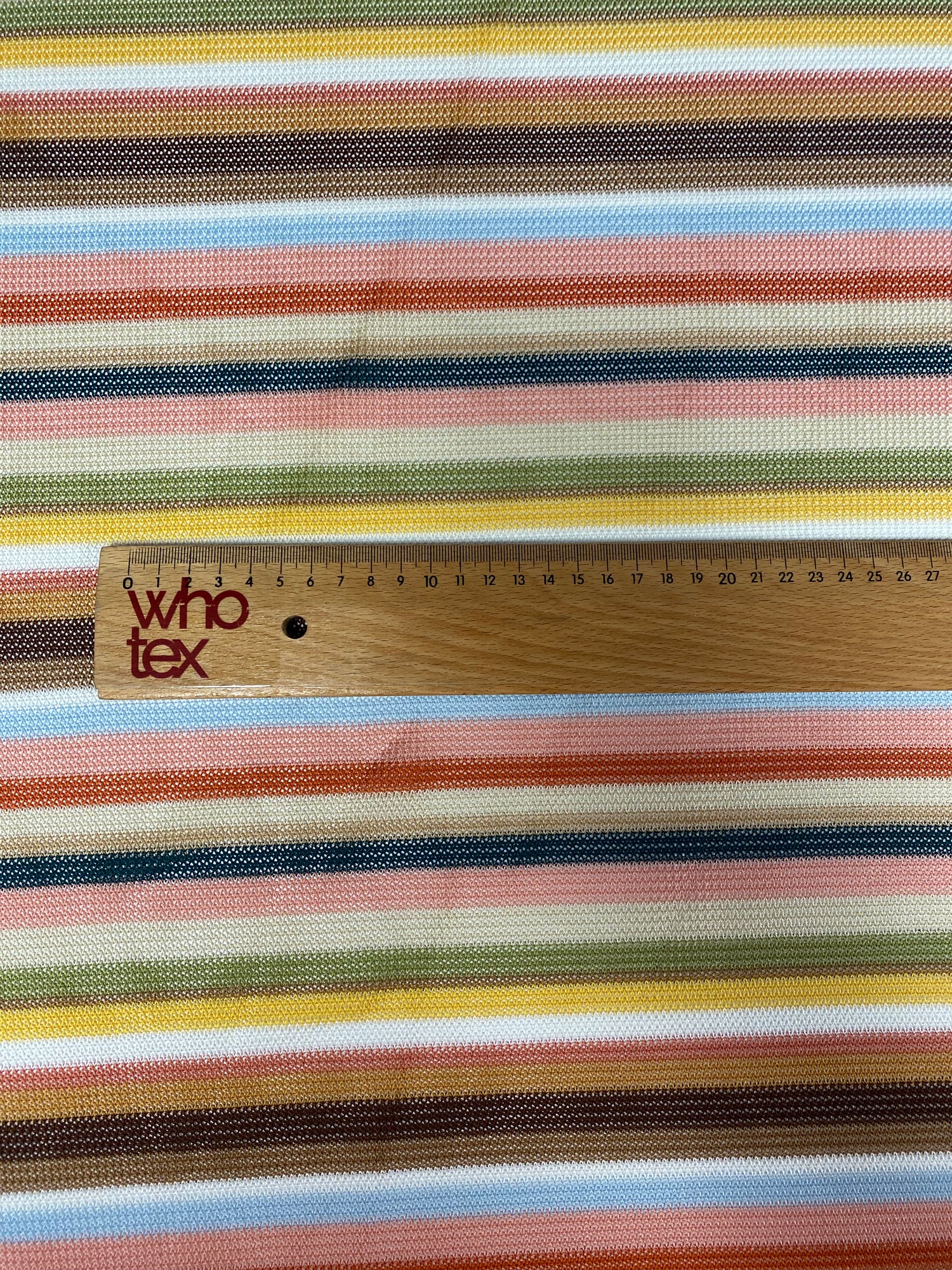 Multicolor Striped Woven Fabric