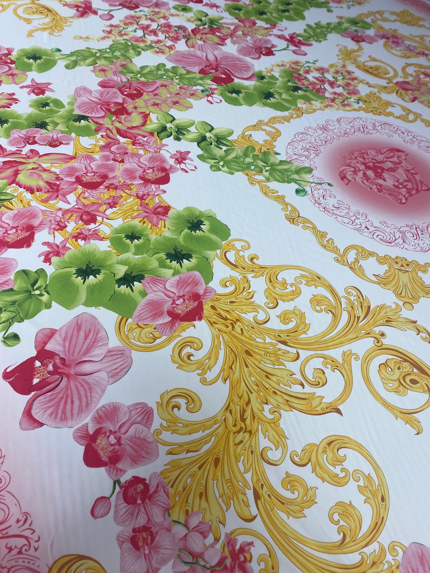 Orchid Swirl Print Fabric