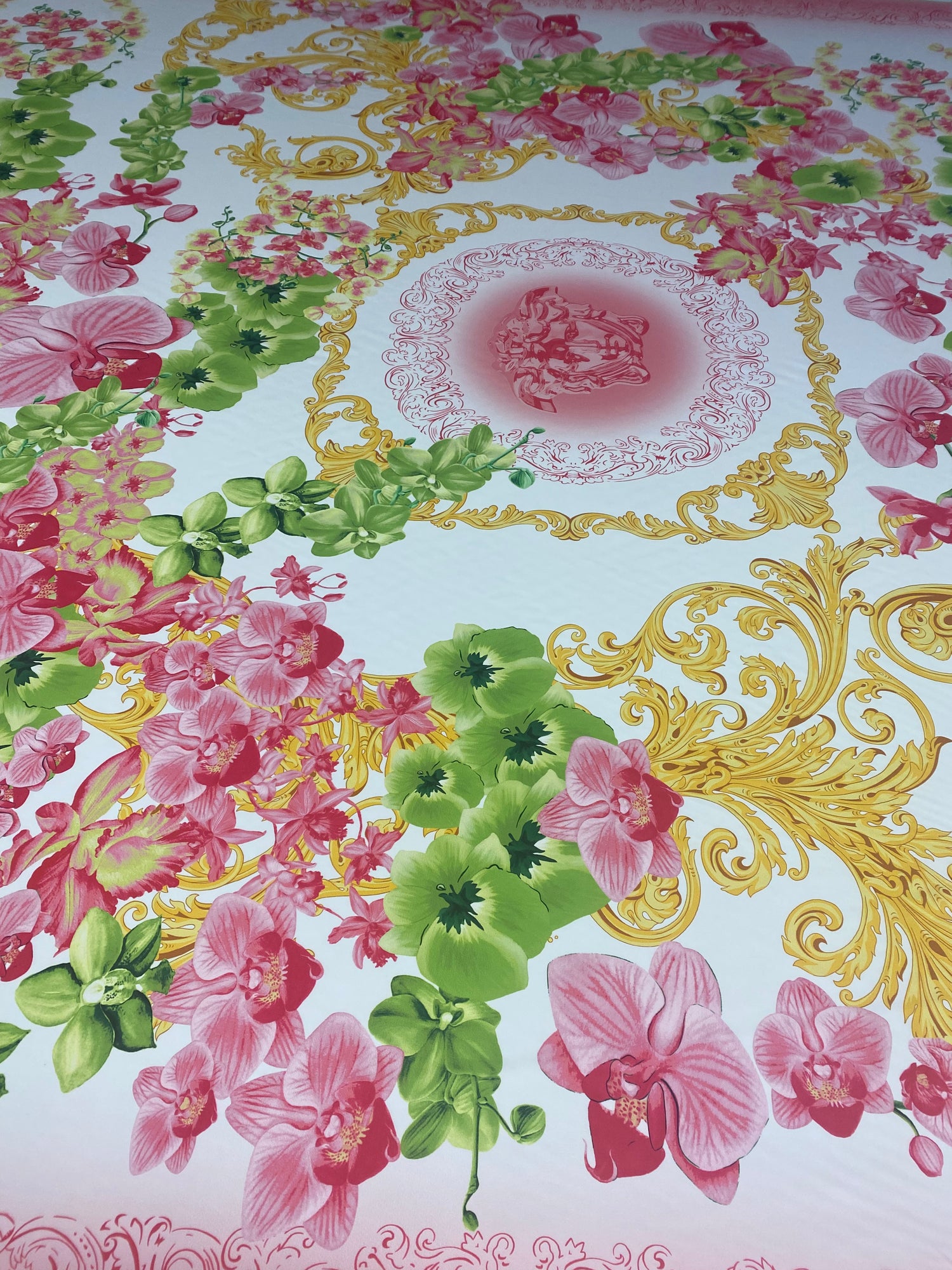 Orchid Swirl Print Fabric