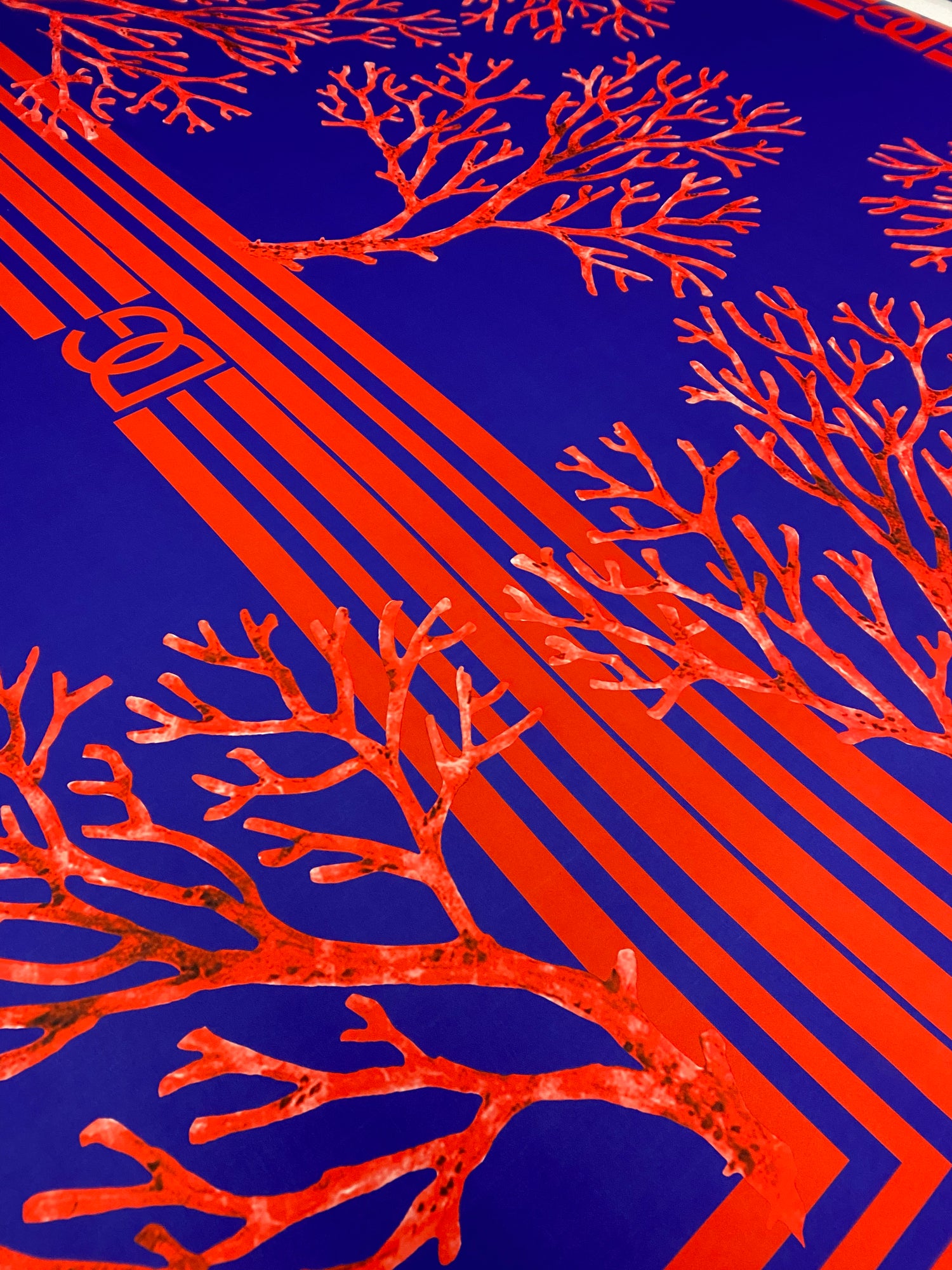 Coral Pattern Fabric Panel