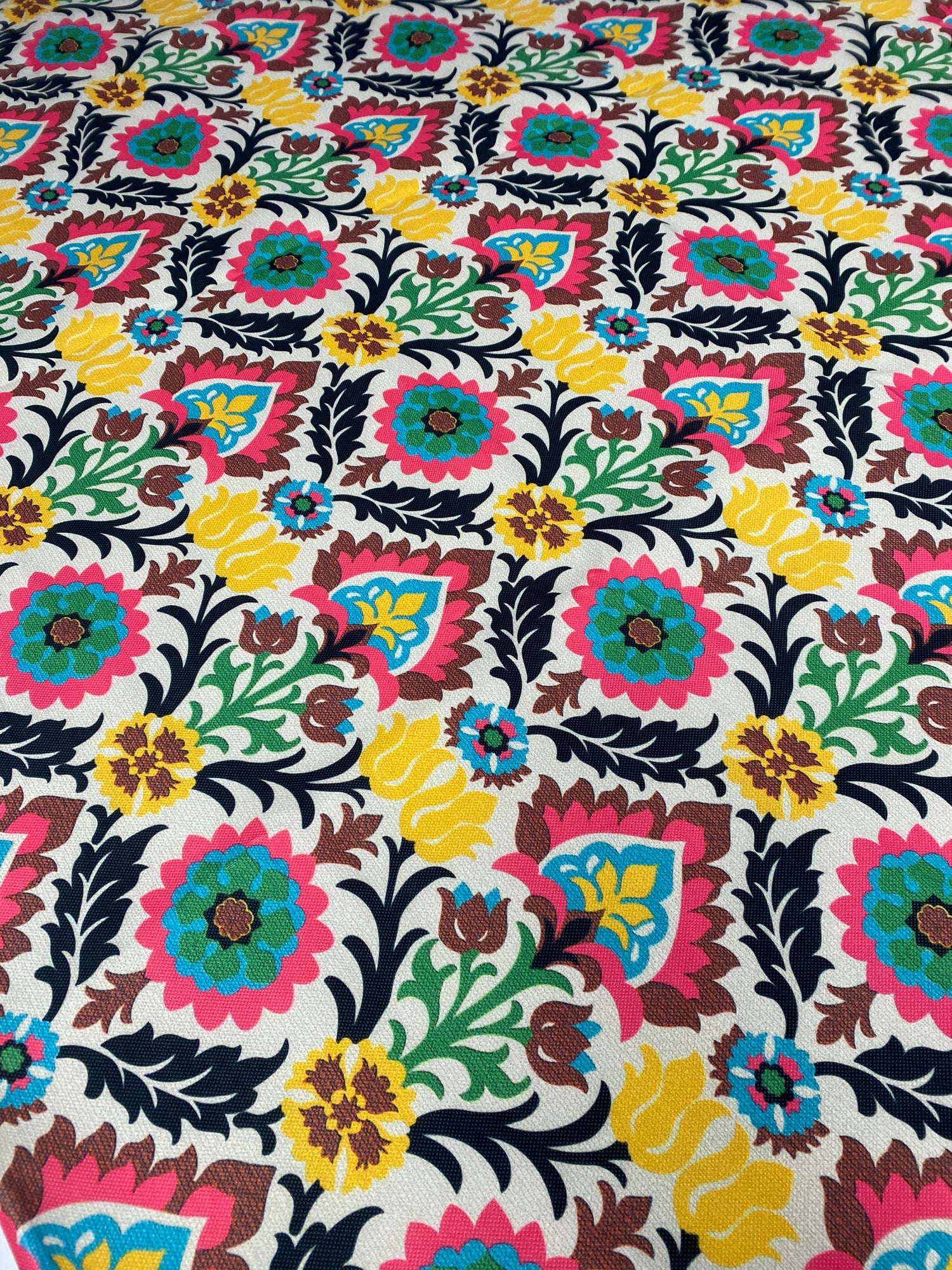 Colorful Floral Upholstery Fabric for Home Décor and Craft Projects