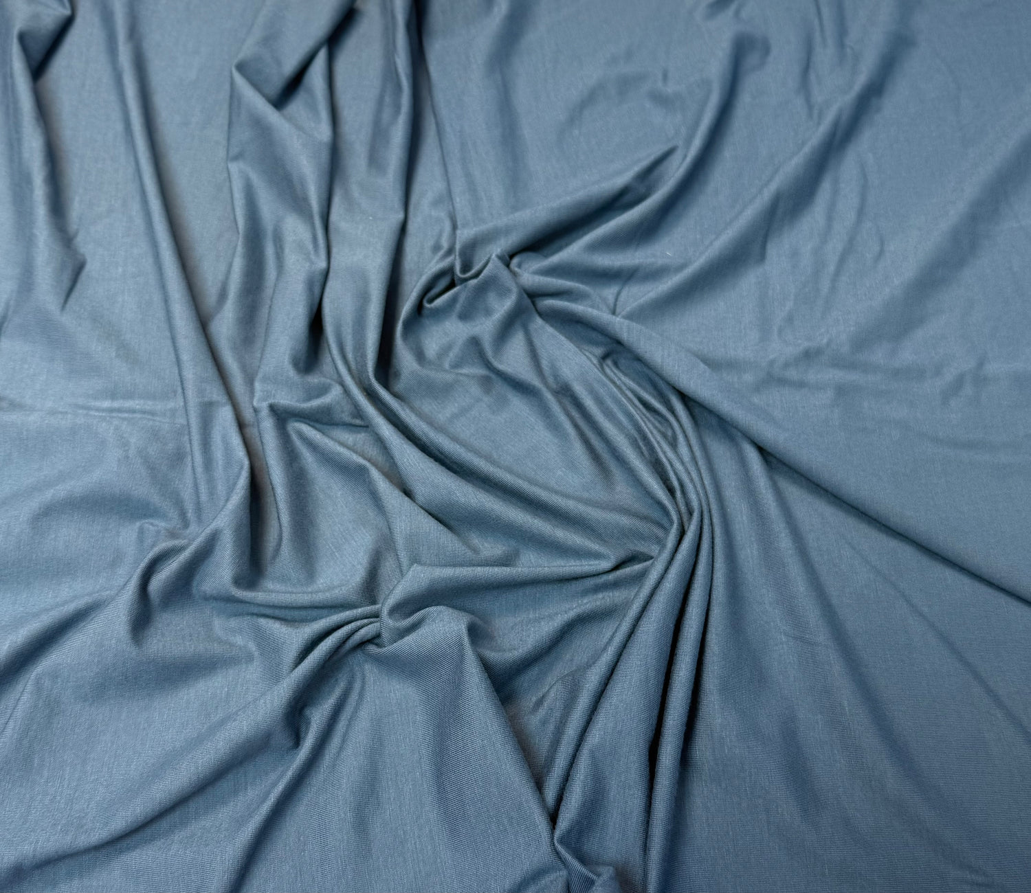 Blue Soft Stretch Viscose Jersey Fabric