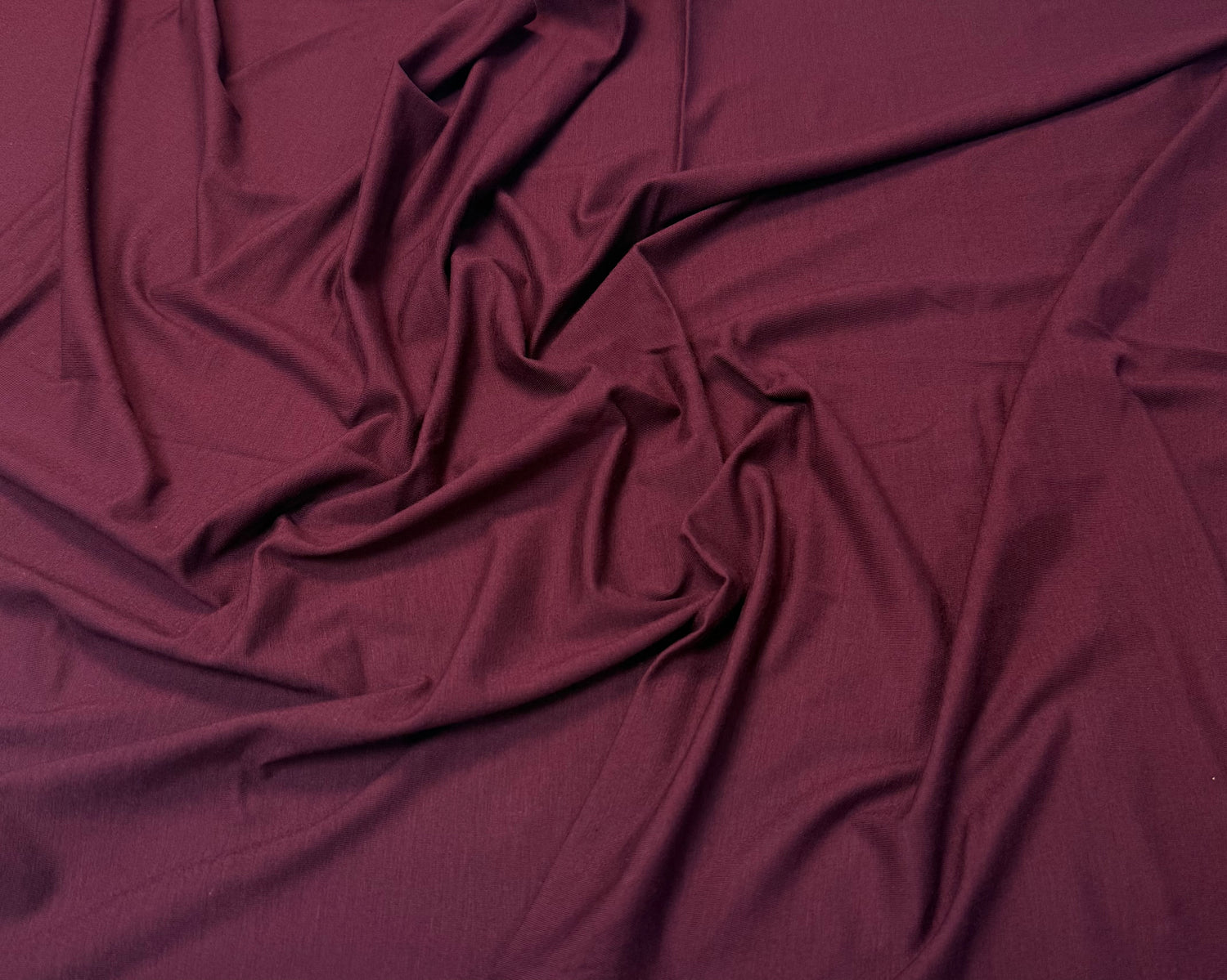 Burgundy Soft Stretch Viscose Jersey Fabric