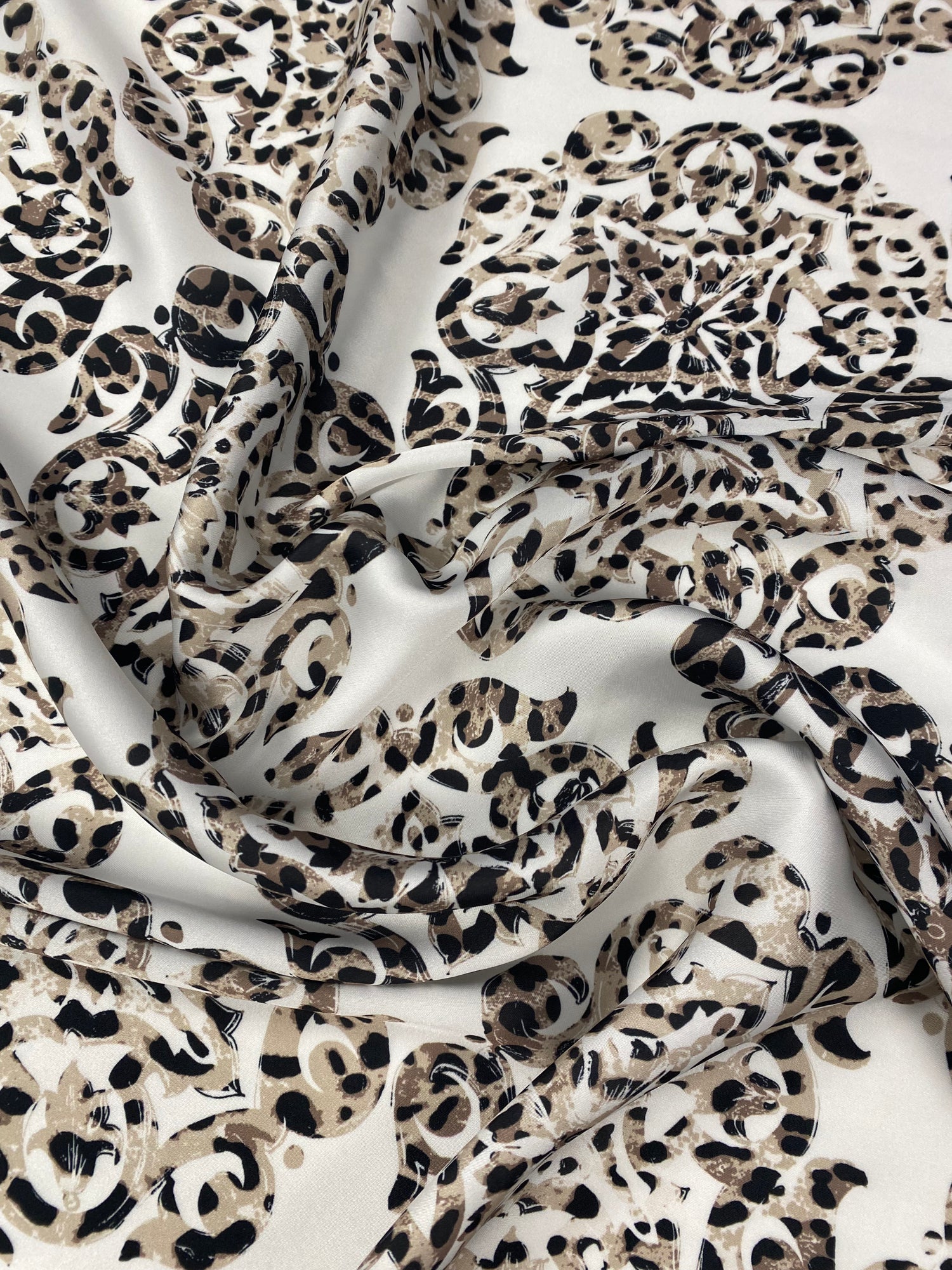 Leopard Medallion Print Fabric by the Metre