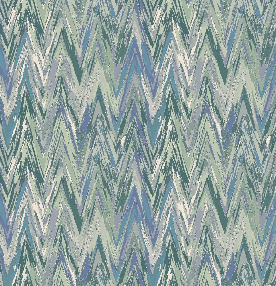 Pastel Chevron Lurex Fabric by the Metre