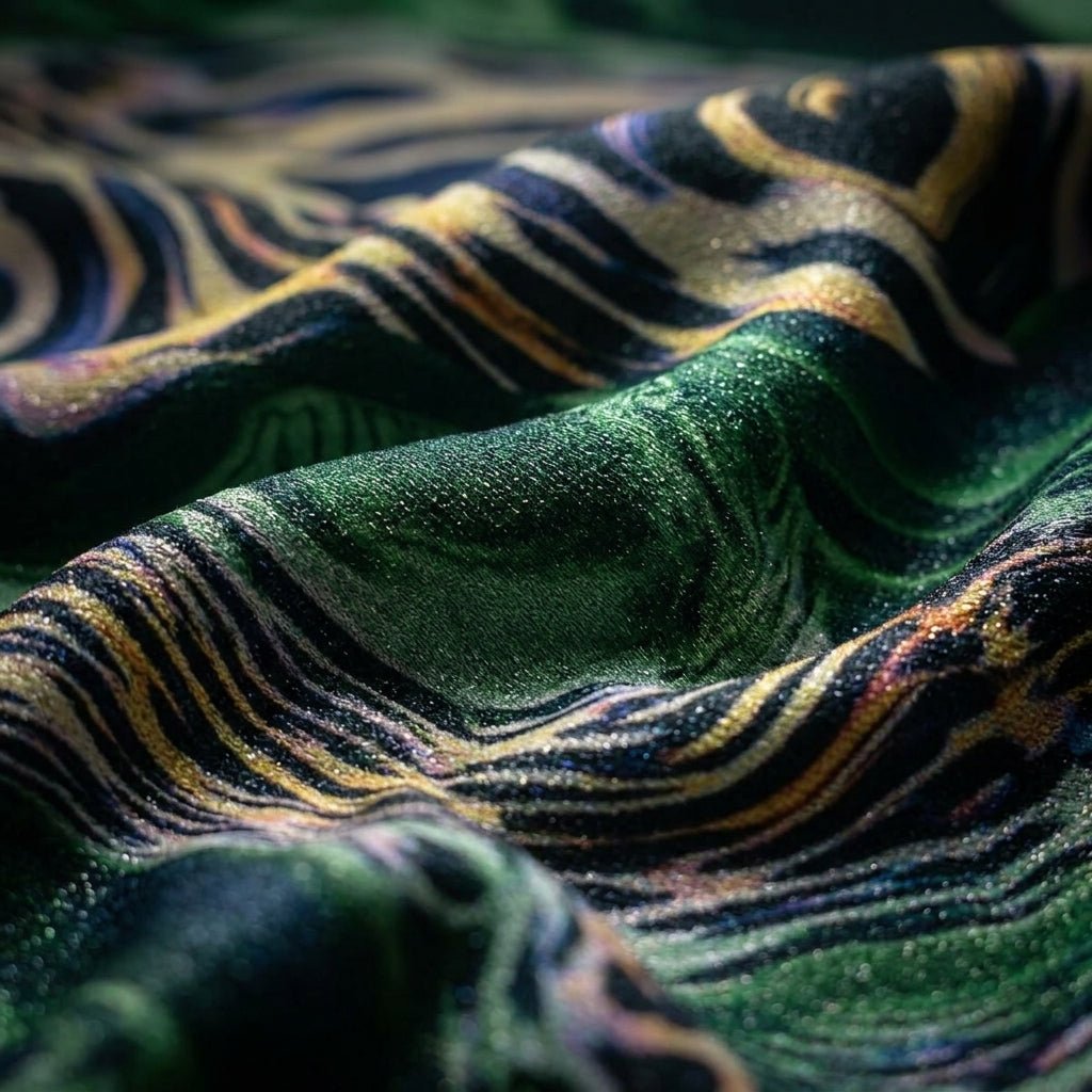 Abstract Animal Lurex Fabric by the Metre - Whotex Fabrics London