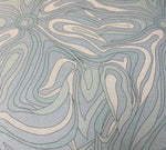 Abstract Baby Blue Swirl Lurex Fabric by the Metre - Whotex Fabrics London