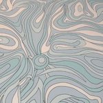 Abstract Baby Blue Swirl Sequin Fabric by the Metre - Whotex Fabrics London