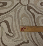 Abstract Beige Marble Swirl Lurex Fabric by the Metre - Whotex Fabrics London