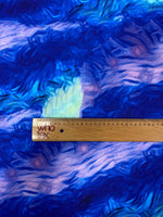 Abstract Blue and Purple Tie Dye Pattern Fabric By Metre - Whotex Fabrics London