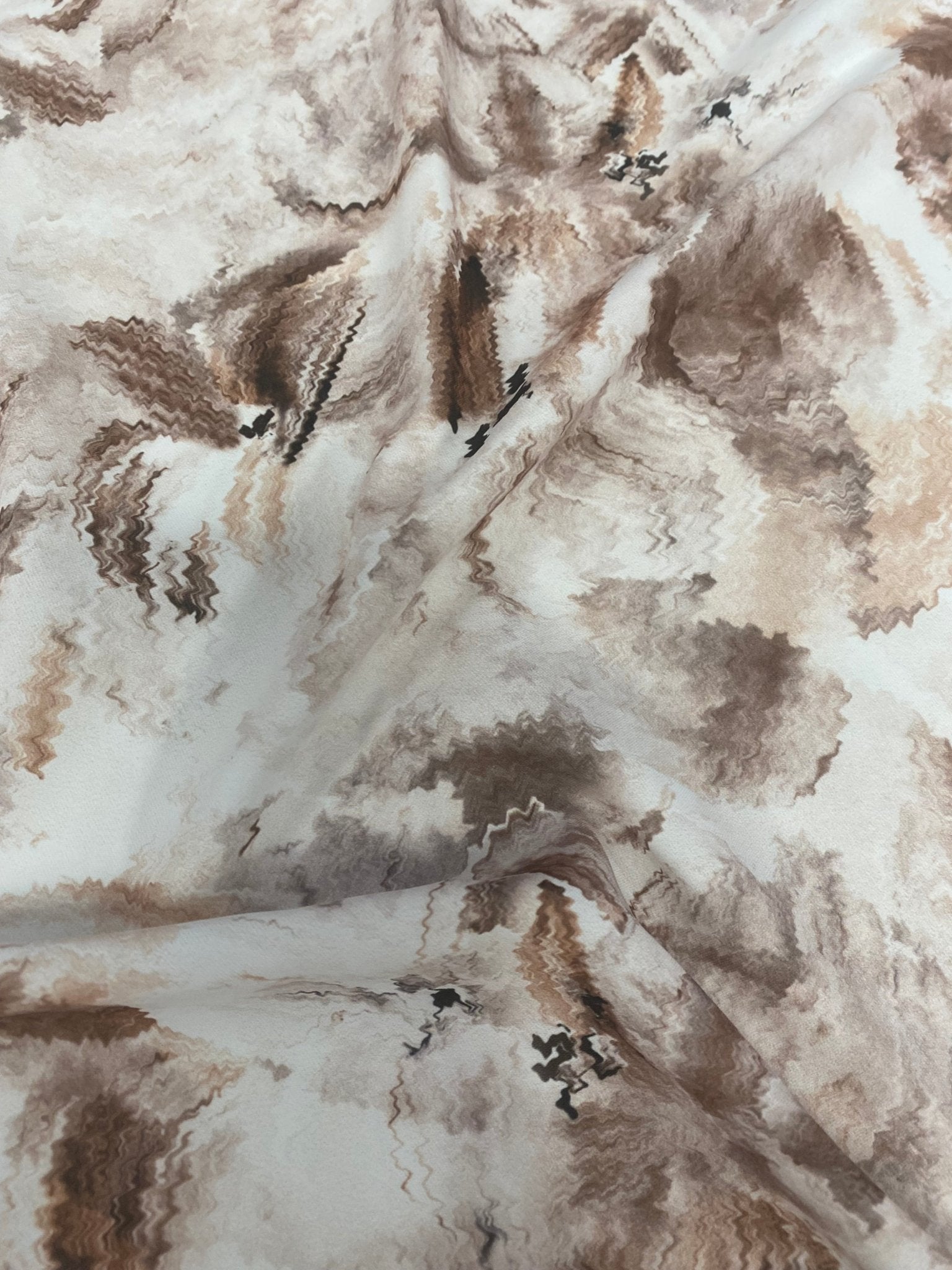 Abstract Brown Floral Fabric - Whotex Online Fabric Store