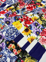 Abstract Italian Pattern Fabrics, Majolica Pattern Premium Fabric, Fabric By The Metre - Whotex Online Fabric Store