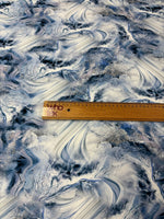 Abstract Marble Print Spandex Fabric by the Metre - Whotex Fabrics London