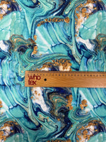 Abstract Marble Print Stretch Spandex Fabric by the Metre - Whotex Fabrics London