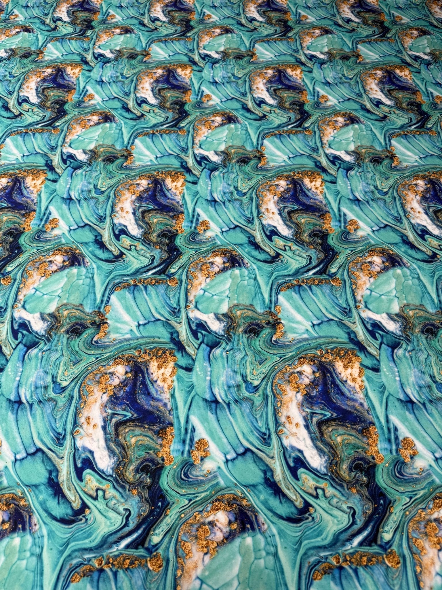 Abstract Marble Print Stretch Spandex Fabric by the Metre - Whotex Fabrics London