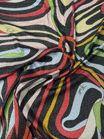 Abstract Pastel Lurex Fabric by the Metre - Whotex Fabrics London