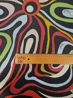 Abstract Pastel Lurex Fabric by the Metre - Whotex Fabrics London