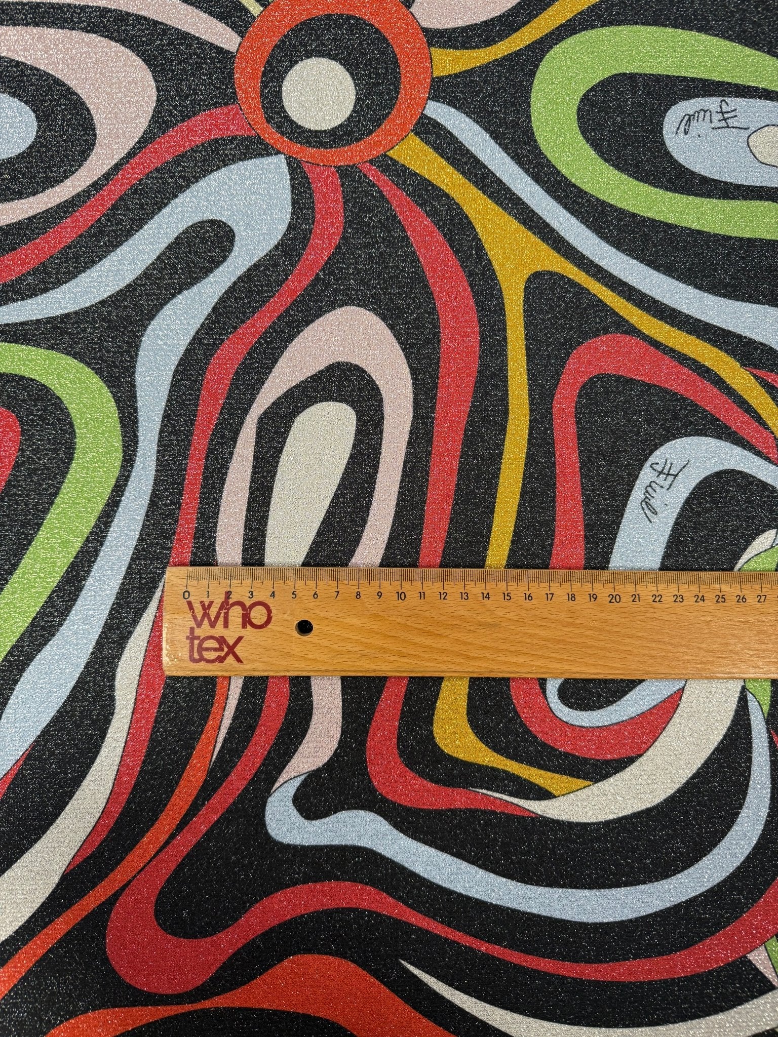Abstract Pastel Lurex Fabric by the Metre - Whotex Fabrics London
