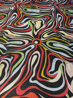 Abstract Pastel Lurex Fabric by the Metre - Whotex Fabrics London