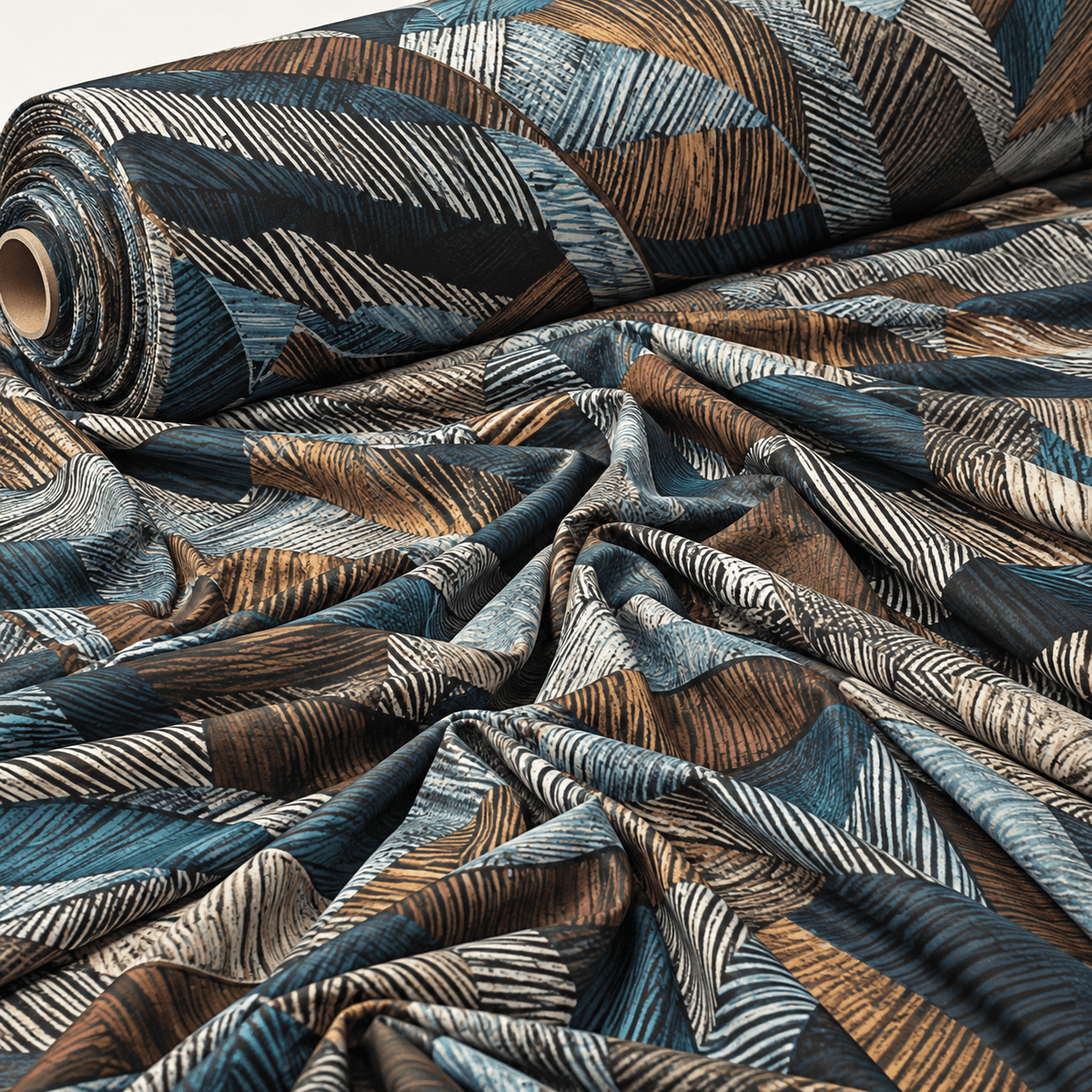 Abstract Patchwork Fabric by the Metre - Whotex Fabrics London