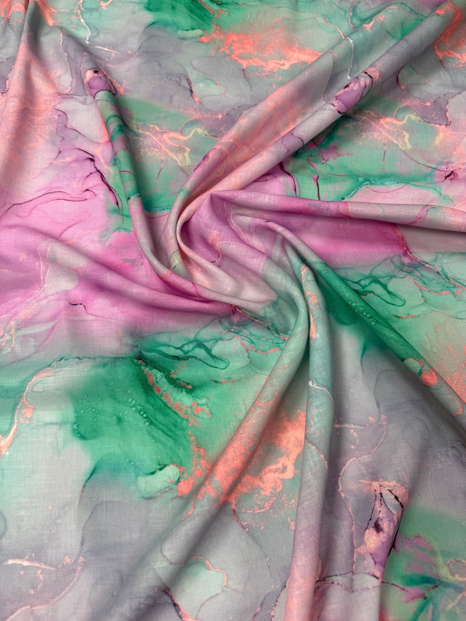 Abstract Print Linen Fabric by the Metre - Whotex Fabrics London