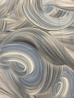Abstract Swirl Pattern Fabric in Neutral Tones – Modern Brushstroke Design - Whotex Online Fabric Store