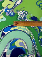 Abstract Swirl Print Spandex Fabric by the Metre - Whotex Fabrics London