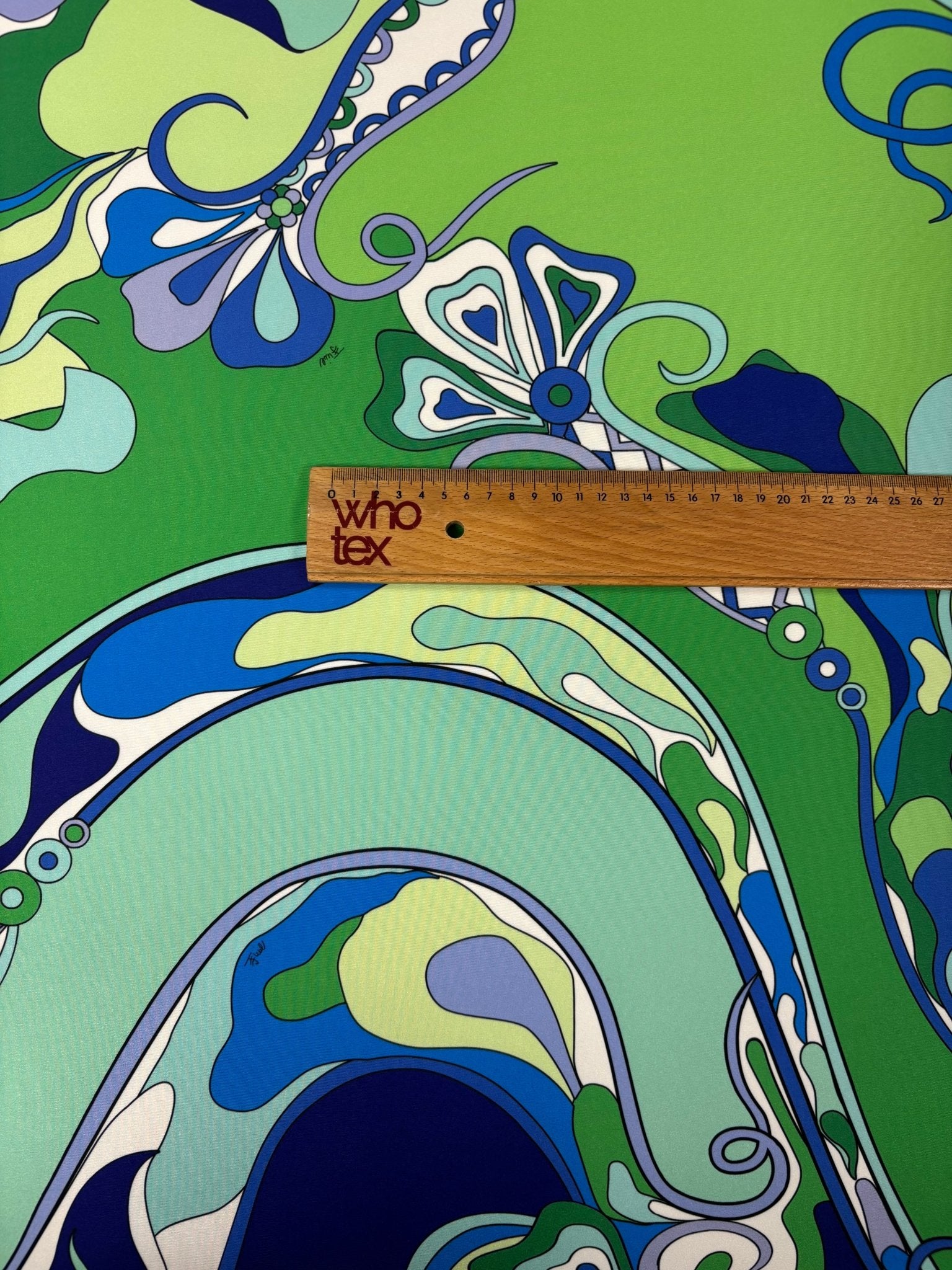 Abstract Swirl Print Spandex Fabric by the Metre - Whotex Fabrics London