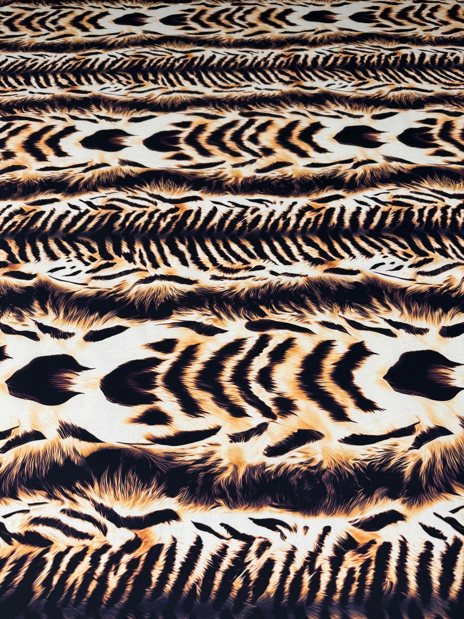 Abstract Tiger Stripe Organic Cotton Poplin Fabric by the Metre - Whotex Fabrics London