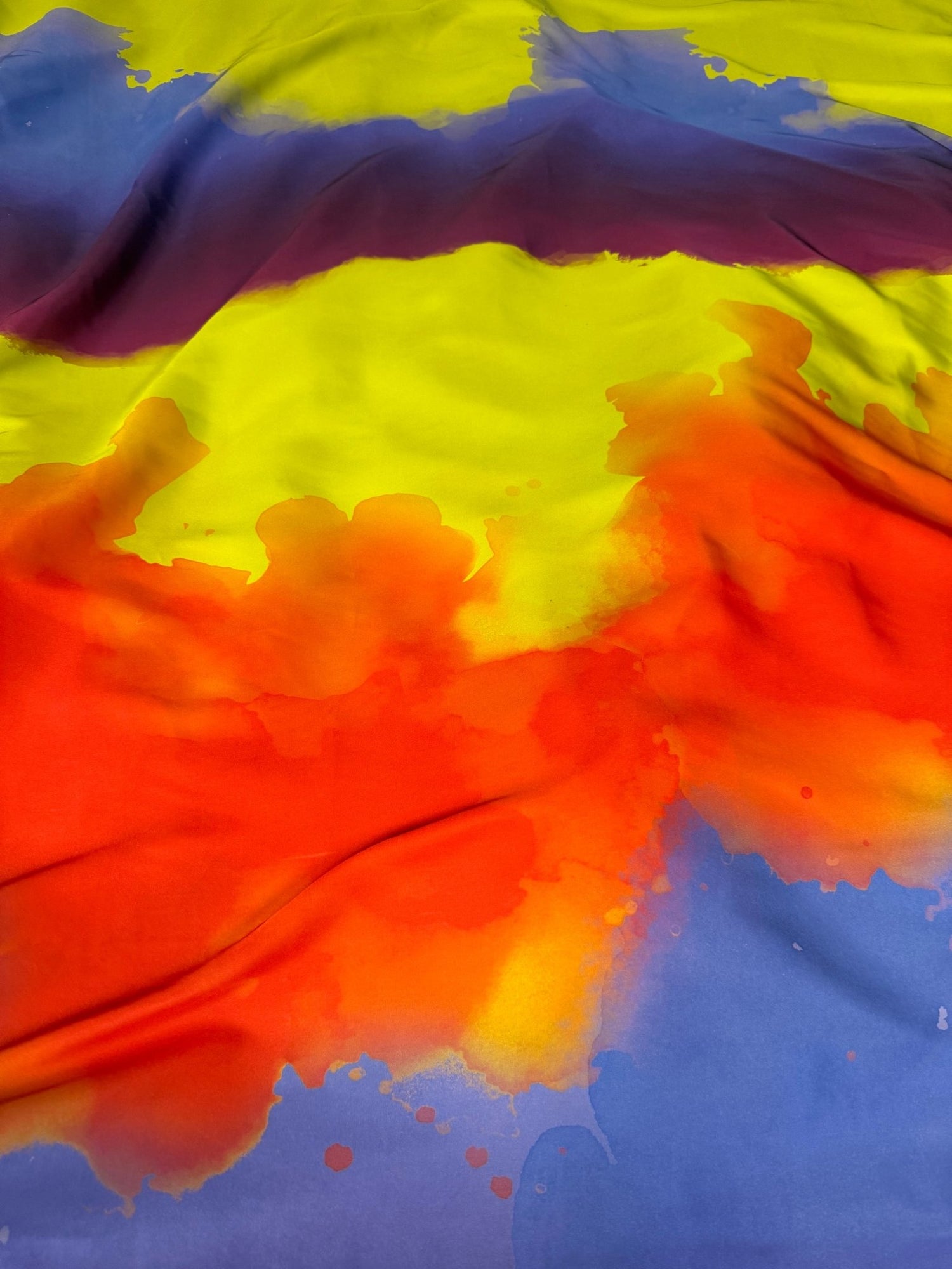 Abstract Watercolor Fabric, Vibrant and Artistic Design Fabric - Whotex Online Fabric Store