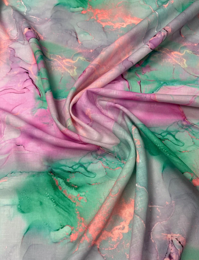 Abstract Watercolor Print Fabric By Metre - Whotex Fabrics London