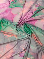 Abstract Watercolour Lycra Stretch Fabric by the Metre - Whotex Fabrics London