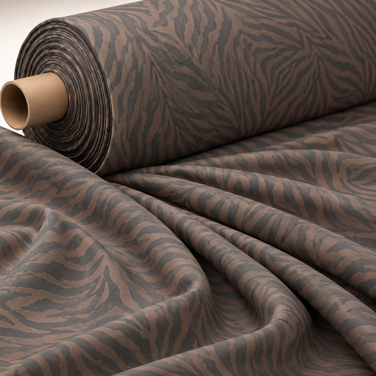 Elegant Brown Zebra Fabric By The Metre