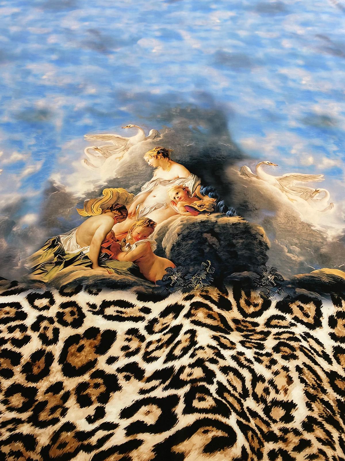 Angel Leopard Print Fabric Sold by Metre - Whotex Fabrics London