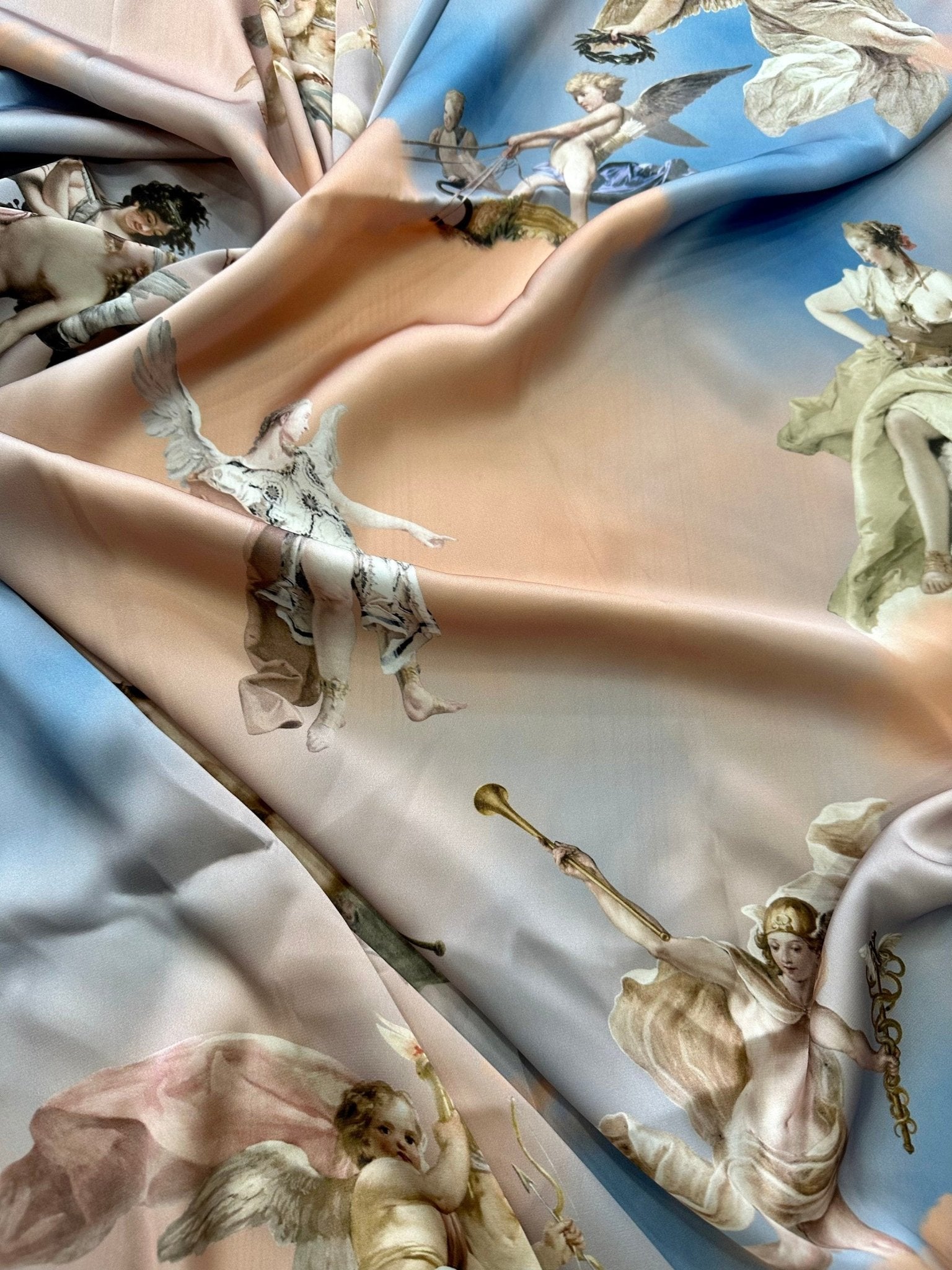 Angel Print Fabric, Sky Color Pattern Fabric - Whotex Online Fabric Store