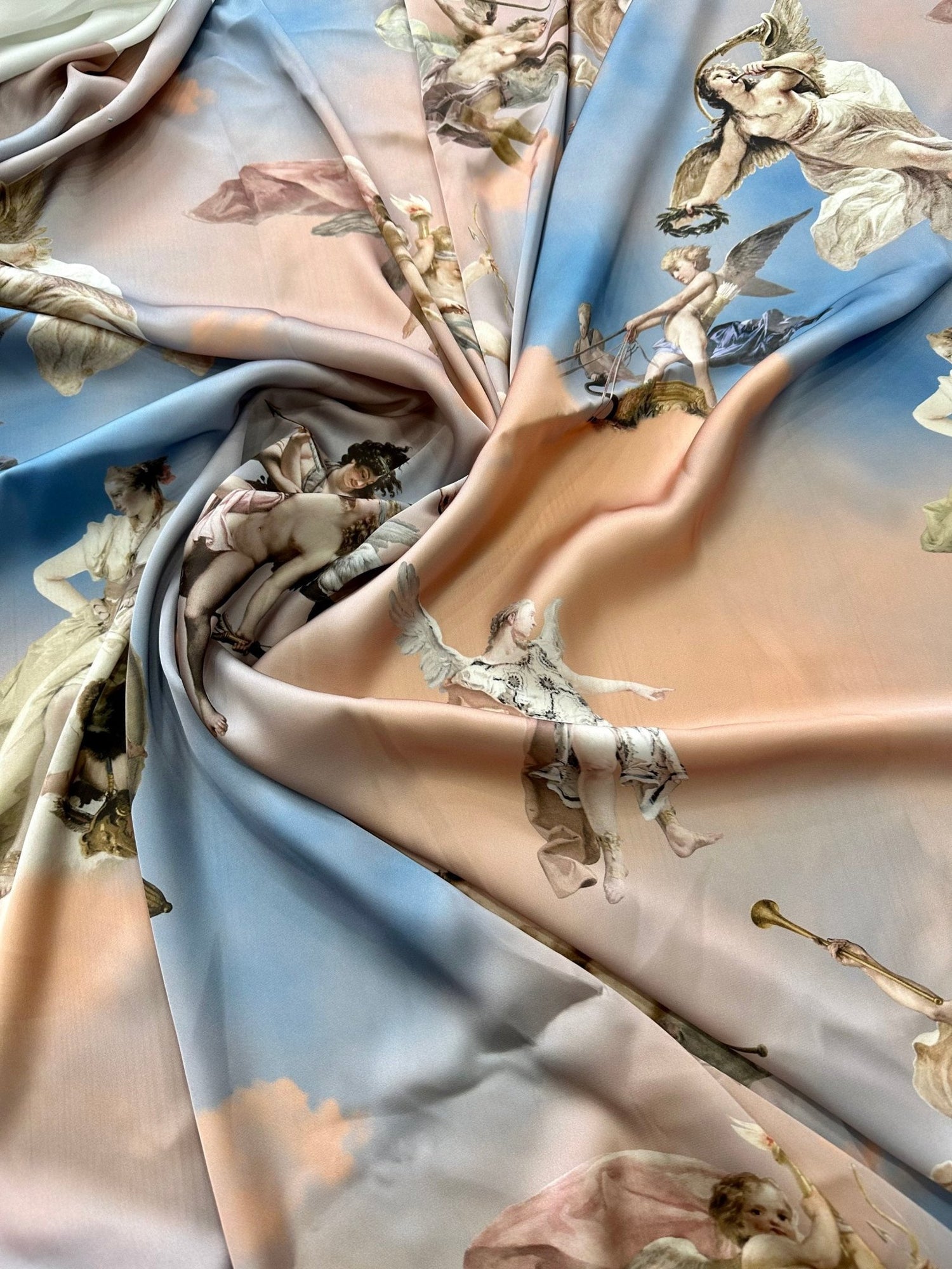 Angel Print Fabric, Sky Color Pattern Fabric - Whotex Online Fabric Store