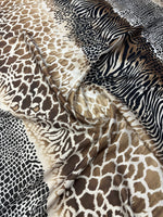 Animal Print Satin Fabric by the Metre - Whotex Fabrics London