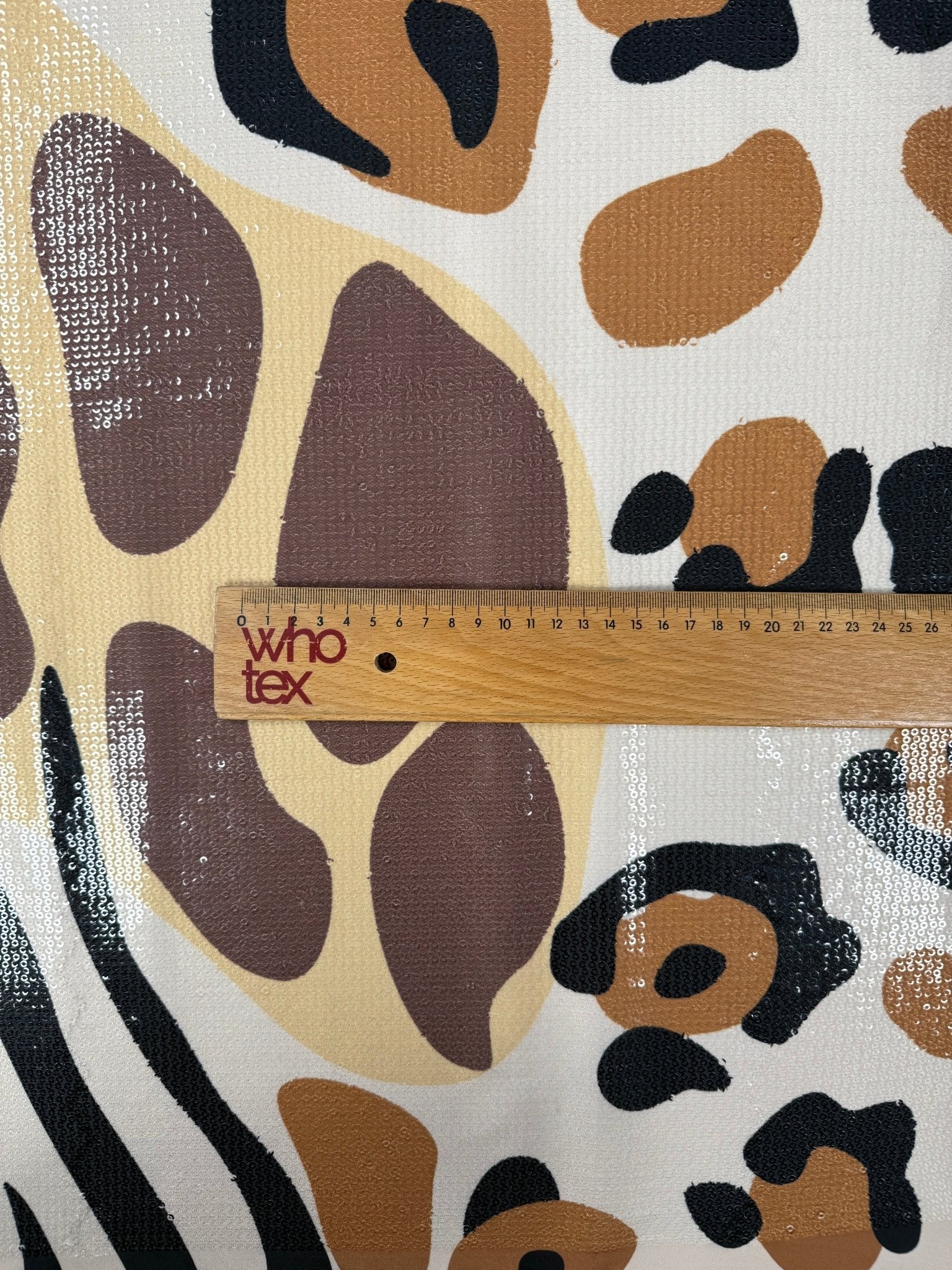 Animal Print Sequin Fabric by the Metre - Whotex Fabrics London