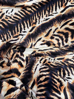 Animal Print Stretch Velvet Fabric by the Metre - Whotex Fabrics London