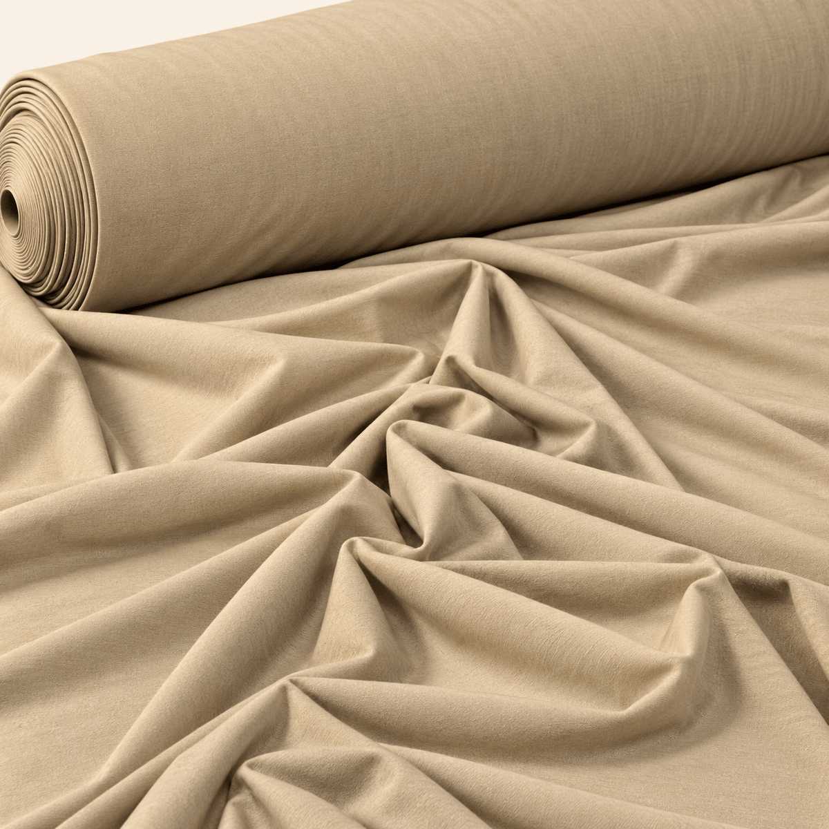 Army Green Cotton Stretch Sweatshirt Jersey Fabric by the Metre - Whotex Fabrics London