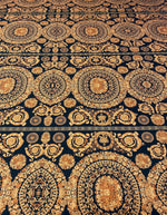 Baroque Black Gold Fabric by Metre - Whotex Fabrics London