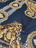 Baroque Chain Print Crepe Fabric - Whotex Fabrics London