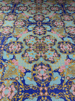 Baroque Floral Lurex Fabric by the Metre - Whotex Fabrics London